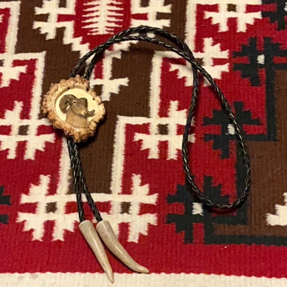 Handcrafted Bolo Tie with Ram Design